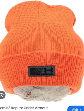 Under Armour Bright Orange Folded Cuff Beanie